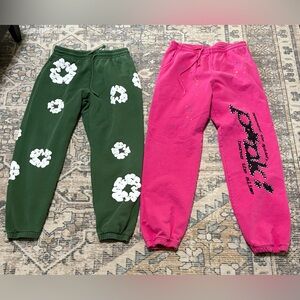 Spider Pink and Denim tears sweatpant bundle Size XL